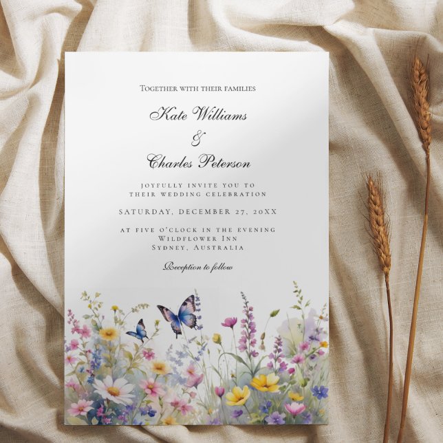 Invitation de Meadows Fleur sauvage lunatique (Créateur téléchargé)
