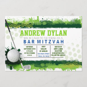 Invitation de Mitzvah de barre d'ÉCLABOUSSURE de