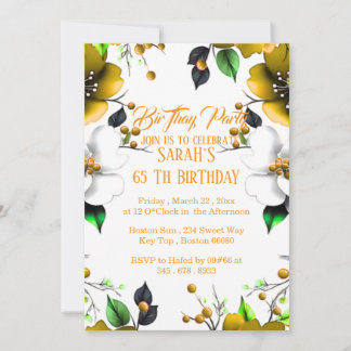 Invitation de modèle de 50e anniversaire Bonjour F