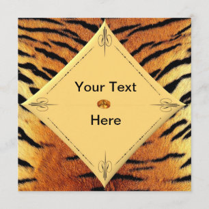Invitation de modèle de tigre