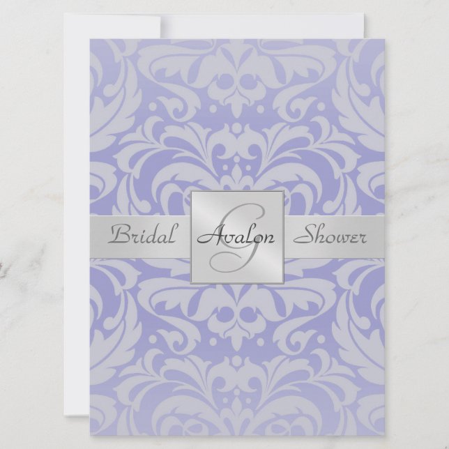 Invitation de monogramme de Fête de la mariée de (Devant)