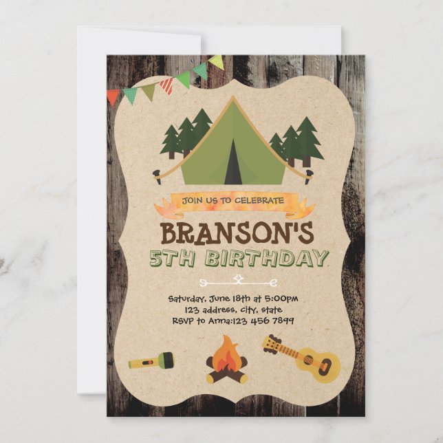 Invitation de mot de camp (Devant)