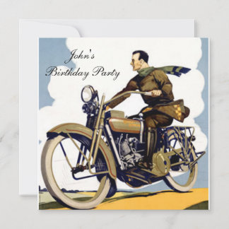 Invitation de moto Art Déco populaire