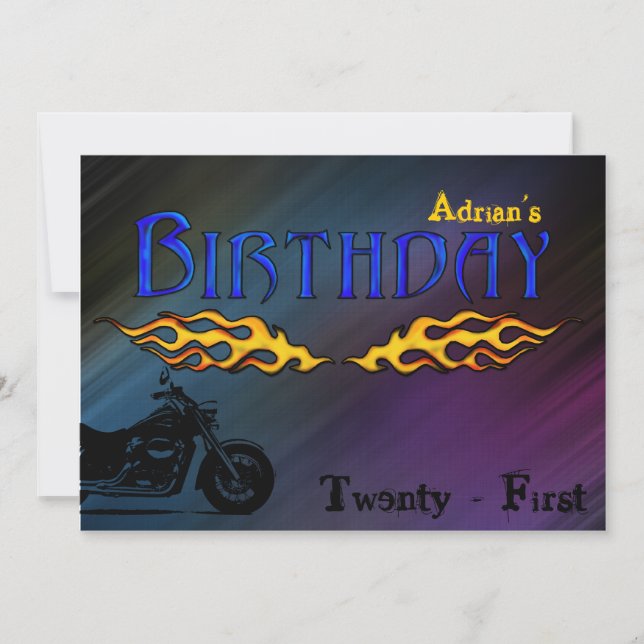 Invitation de motocyclette (Devant)