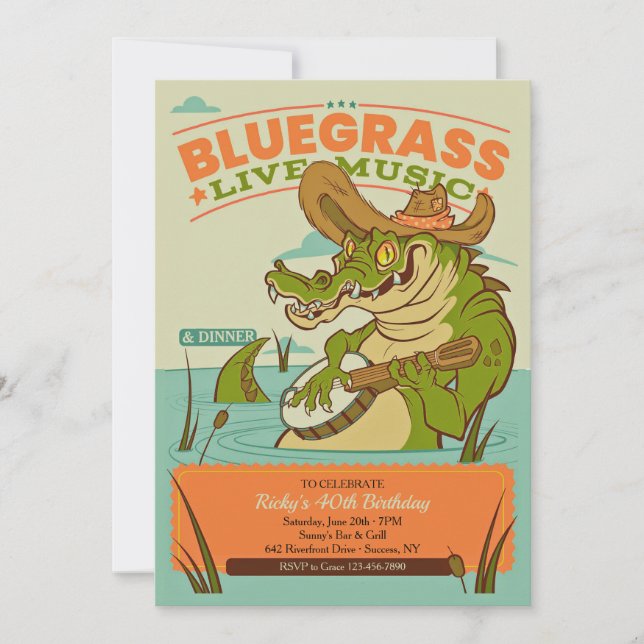 Invitation de musique Bluegrass (Devant)