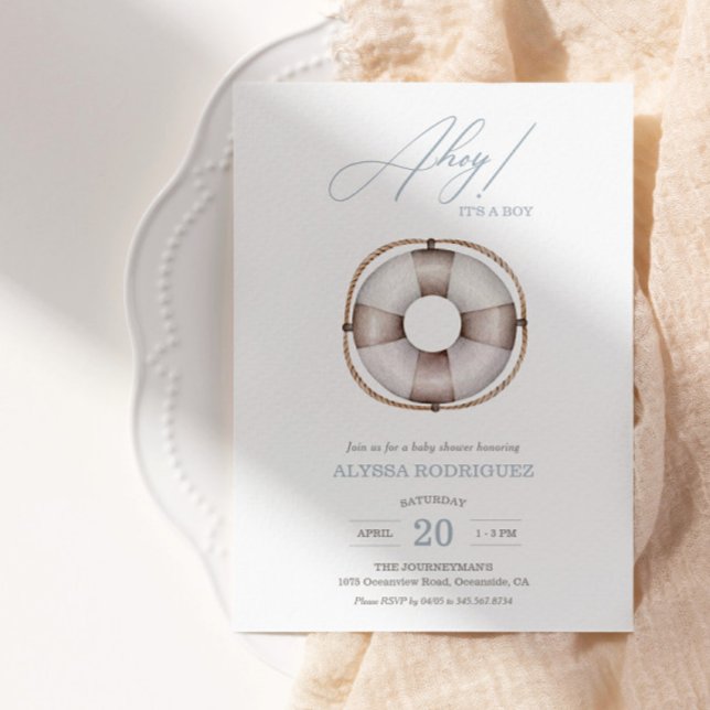 Invitation de Nautical Ahoy Baby shower (Available for print & instant digital download!)