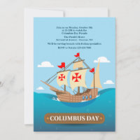 Invitation de navire à voile de Columbus