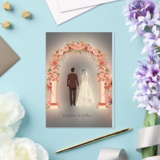 Invitation de Nikah musulmane éditable - Royal rou