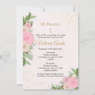 Invitation de niña para evento religioso