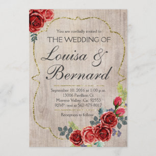 Invitation de noces de Noël Rustic Boho