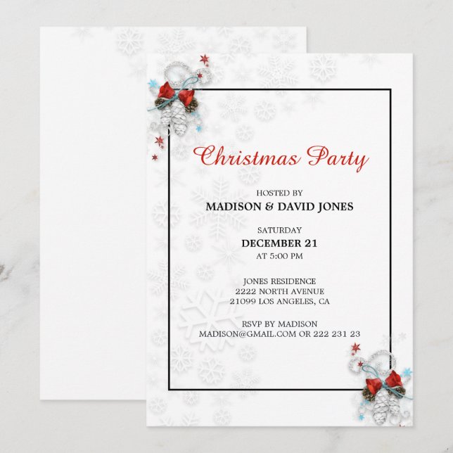 Invitation de Noël (Devant / Derrière)