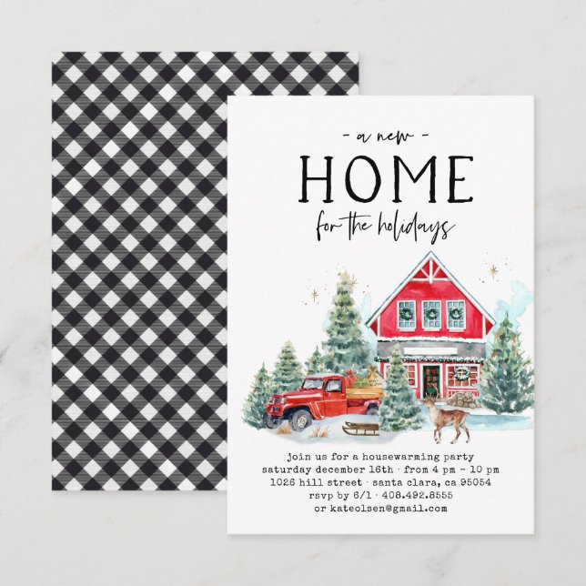 Invitation de Noël (Devant / Derrière)