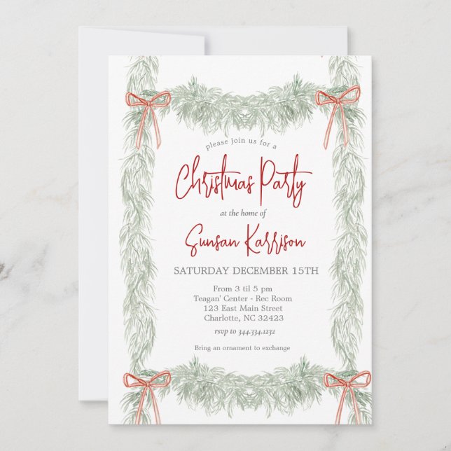 Invitation de Noël (Devant)
