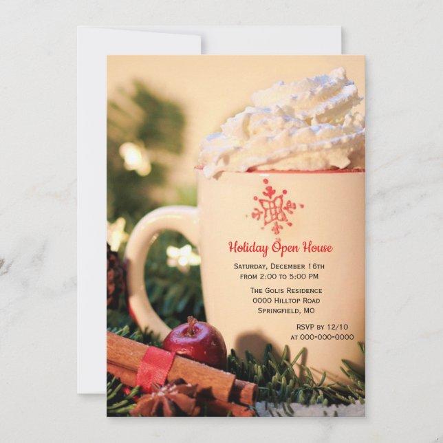 Invitation de Noël à la Maison ouverte de vacances (Devant)