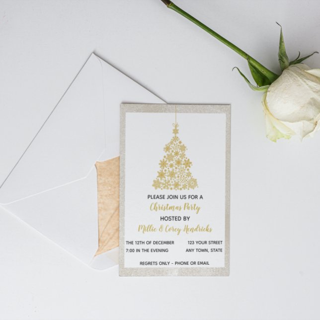 Invitation de Noël argent et or (Créateur téléchargé)