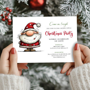 Invitation de Noël au lettrage manuscrit de Père N