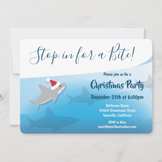 Invitation de Noël aux requins (Devant)