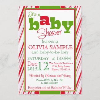 Invitation de Noël Baby shower