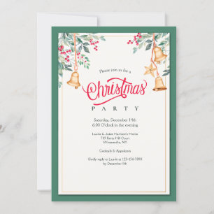 Invitation de Noël Bells Party