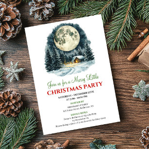 Invitation de Noël classique à l'aquarelle pour le
