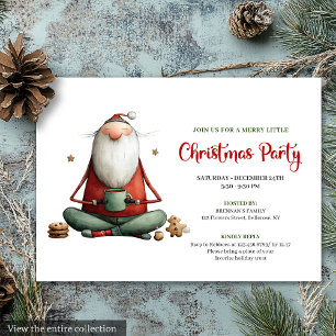 Invitation de Noël classique et fantaisiste avec P