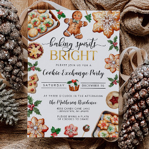 Invitation de Noël Cookie Exchange Party