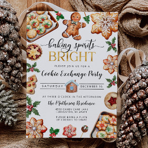 Invitation de Noël Cookie Exchange Party