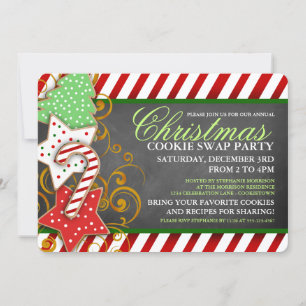 Invitation de Noël Cookie Swap Party