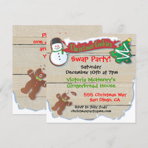 Invitation de Noël Cookie Swap Party