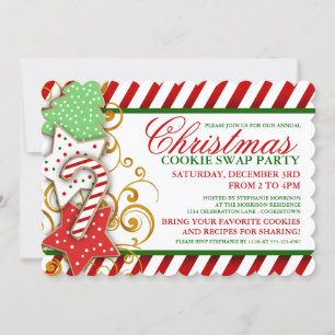 Invitation de Noël Cookie Swap Party