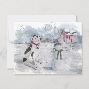 Invitation de Noël Cowboy Snowman