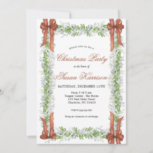 Invitation de Noël Cuivre arcs