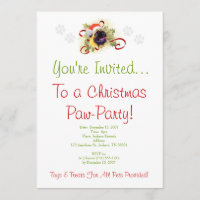 Invitation de Noël de carlin
