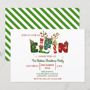 Invitation de Noël de la fête de Noël de la mignon