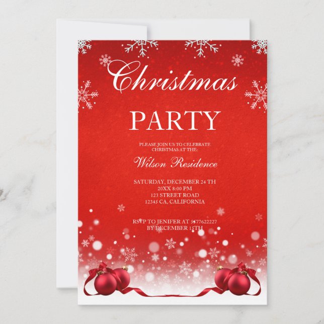 invitation de Noël de luxe, (Devant)