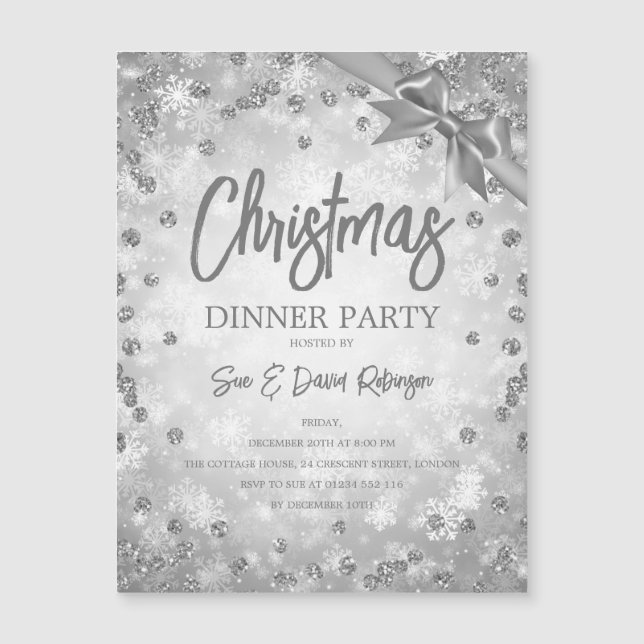 Invitation de Noël de Noël de la Parties scintilla (Devant)