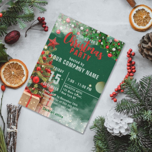 Invitation de Noël d'entreprise saisonnière (Créateur téléchargé)