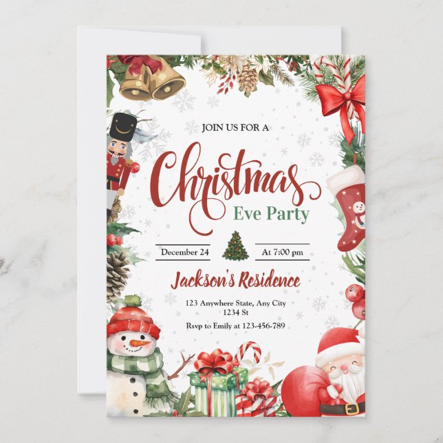 Invitation de Noël, Dîner de Noël (Devant)