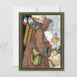Invitation de Noël du Père Noël vintage