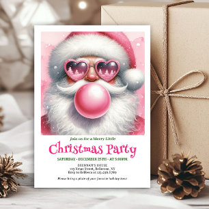 Invitation de Noël élégante et drôle avec lunettes