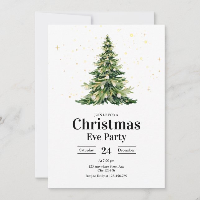 Invitation de Noël, Fête de Noël (Devant)