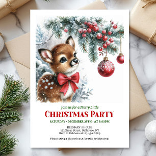 Invitation de Noël imprimable pour enfants avec un