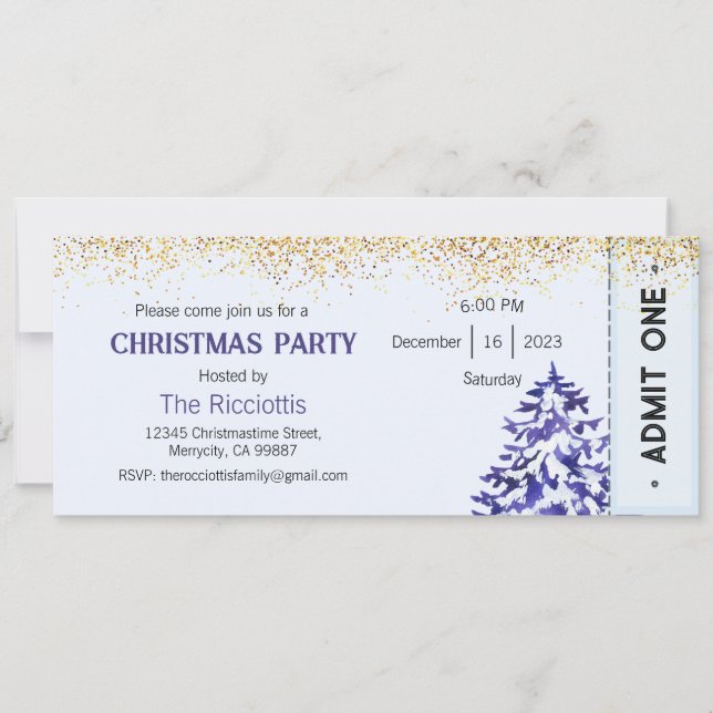 Invitation de Noël, Invitation de Noël (Devant)