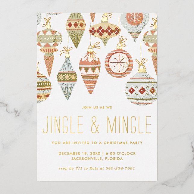 Invitation de Noël Jingle & Mingle (Recto)