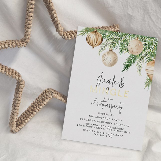 Invitation de Noël Jingle & Mingle (Créateur téléchargé)