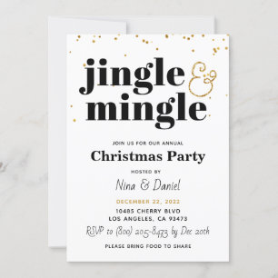 Invitation de Noël Jingle & Mingle