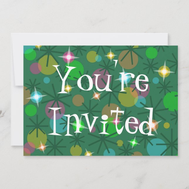 invitation de noël Lumières 'Vous êtes invité' (Devant)