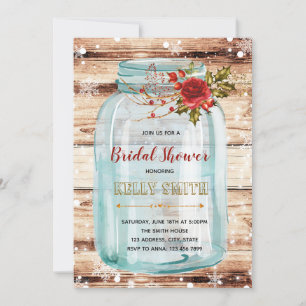 Invitation de Noël mason jar