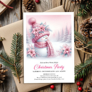 Invitation de Noël pour enfants Bonhomme de neige