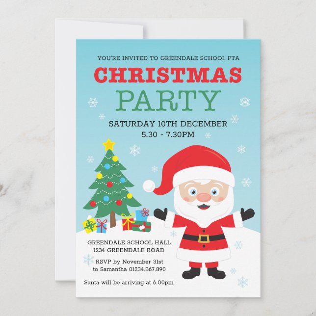 Invitation de Noël pour les enfants (Devant)